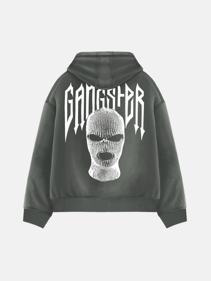 Oversize Gangster Hoodie - Antracit