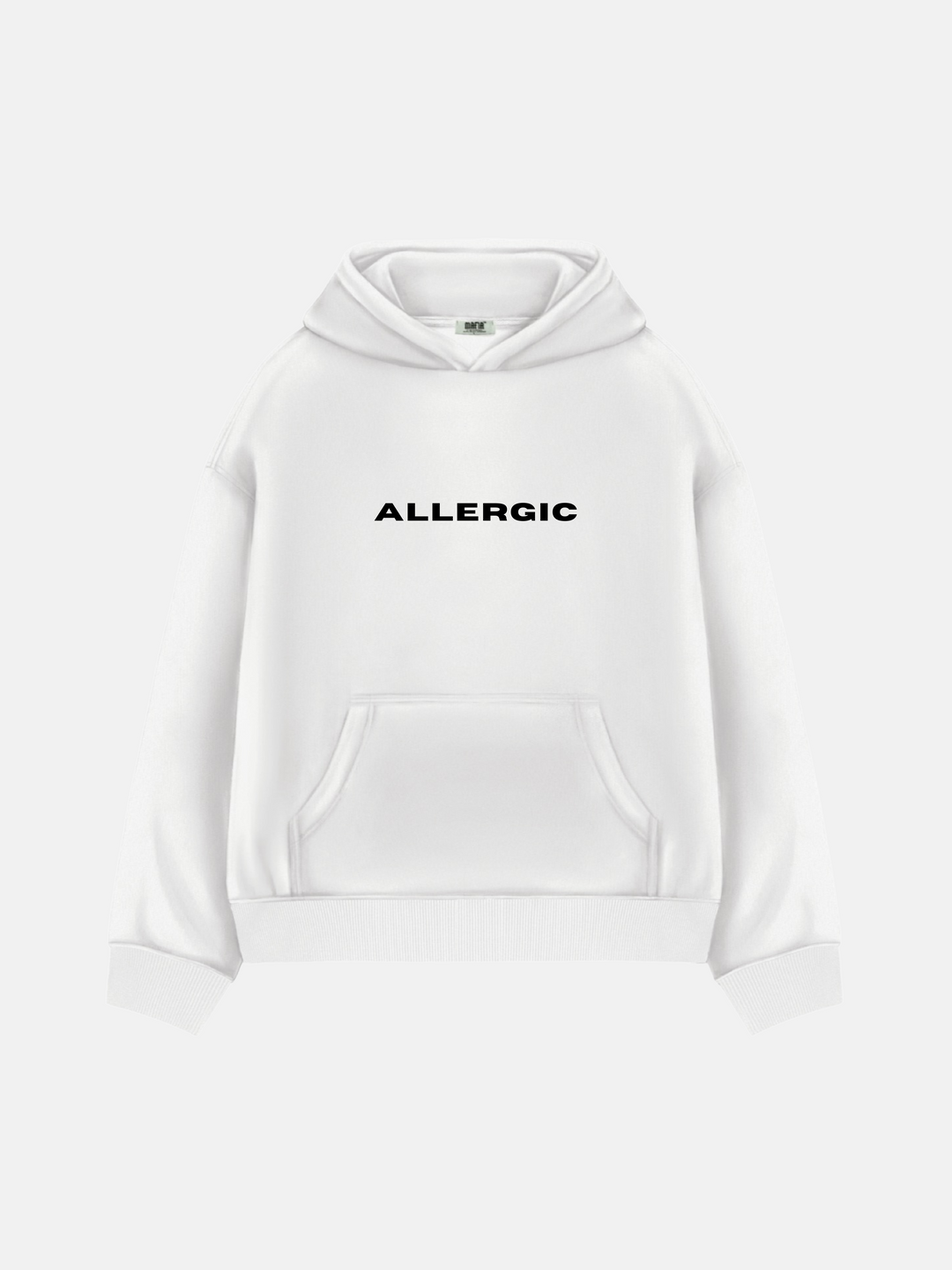 Oversize Allergisk Hoodie - Vit