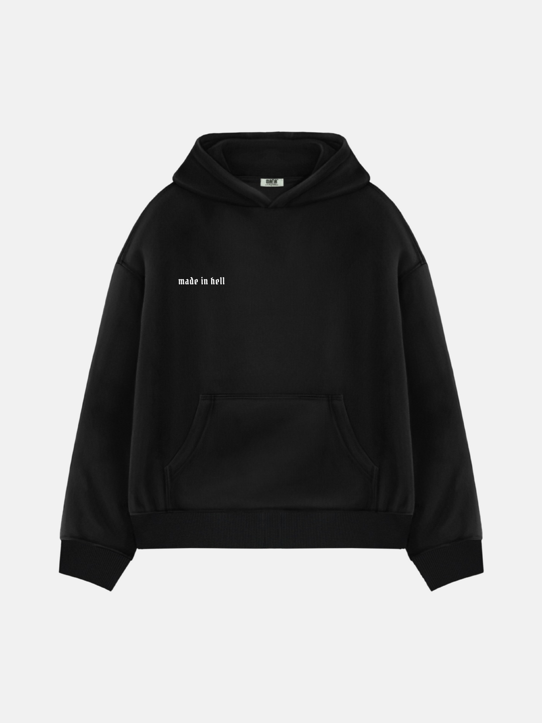 Oversize Made in Hell Hoodie - Svart