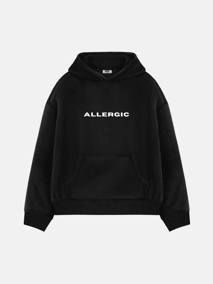 Oversize Allergisk Hoodie - Svart