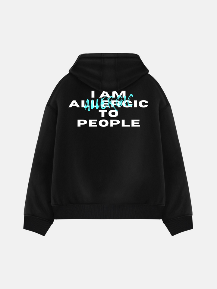 Oversize Allergisk Hoodie - Svart
