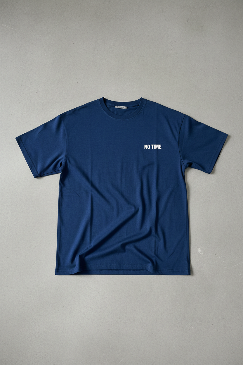 Oversize Nonsense T-shirt - Navy Peony