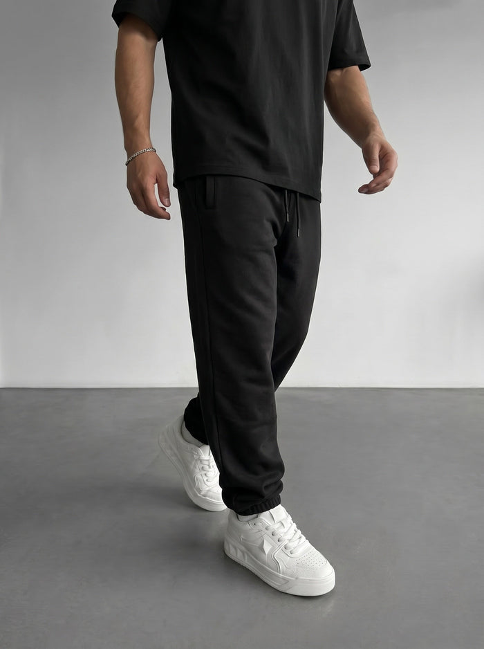Lös Passform Basic Jogger - Svart