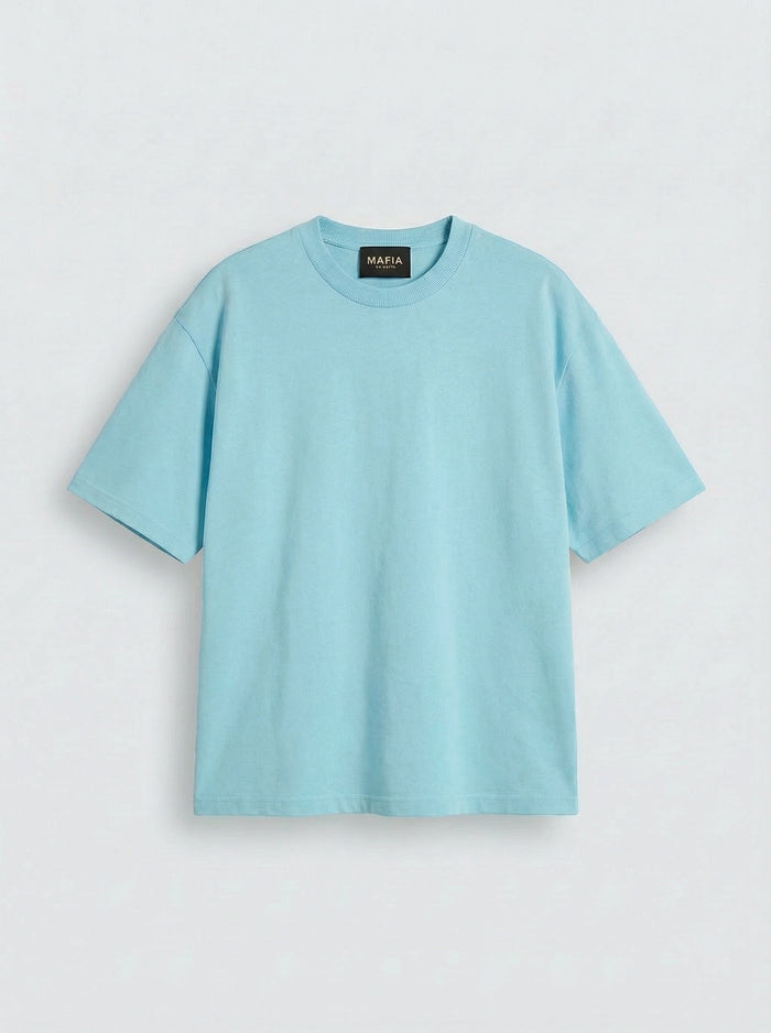 Oversize Basic T-Shirt - Babyblå
