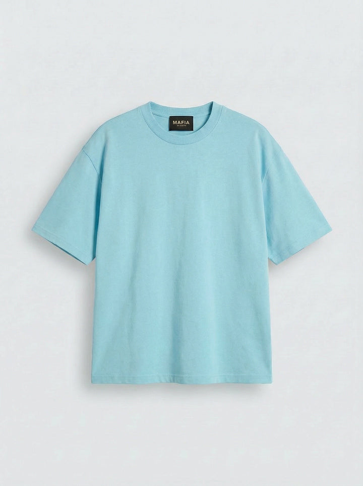 Oversize Basic T-Shirt - Babyblå