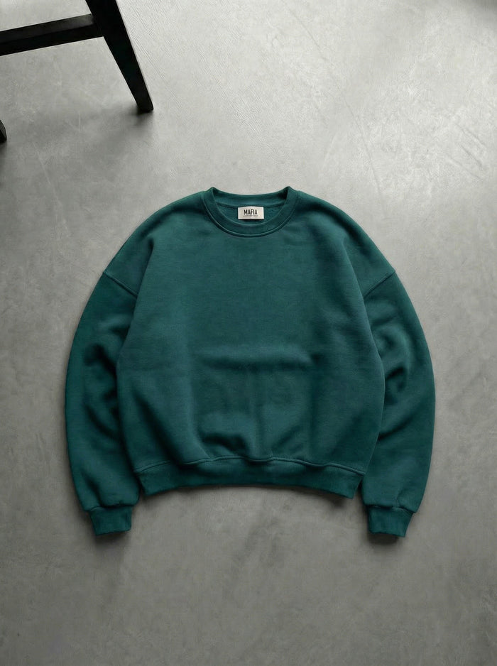 Oversize Basic Tröja - Havsgrön