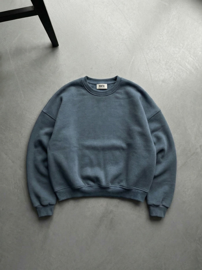 Oversize Basic Sweater - Stormigt Väder