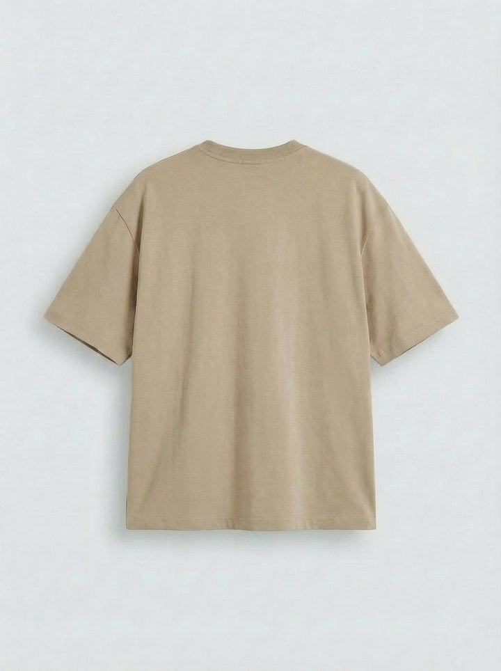 Oversize Basic T-Shirt - Beige