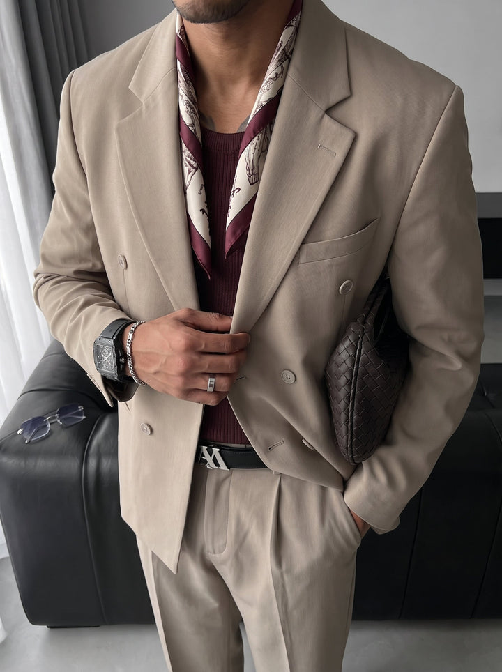 Överdimensionerad Skräddarsydd Kostym - Beige