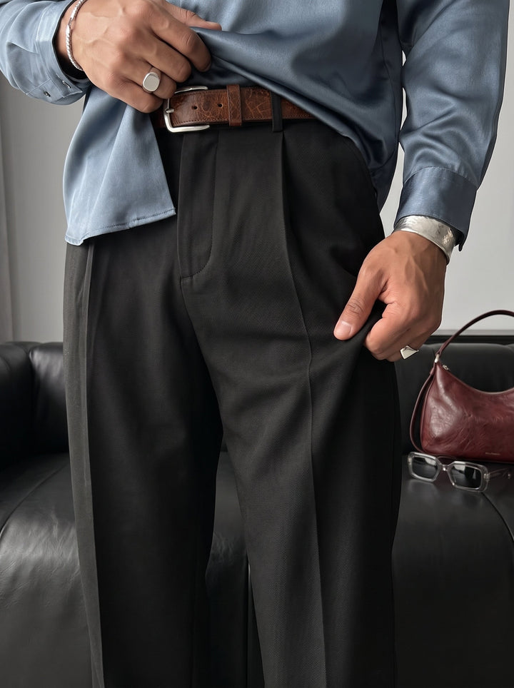 Lösa Passform Casual Byxor - Svart