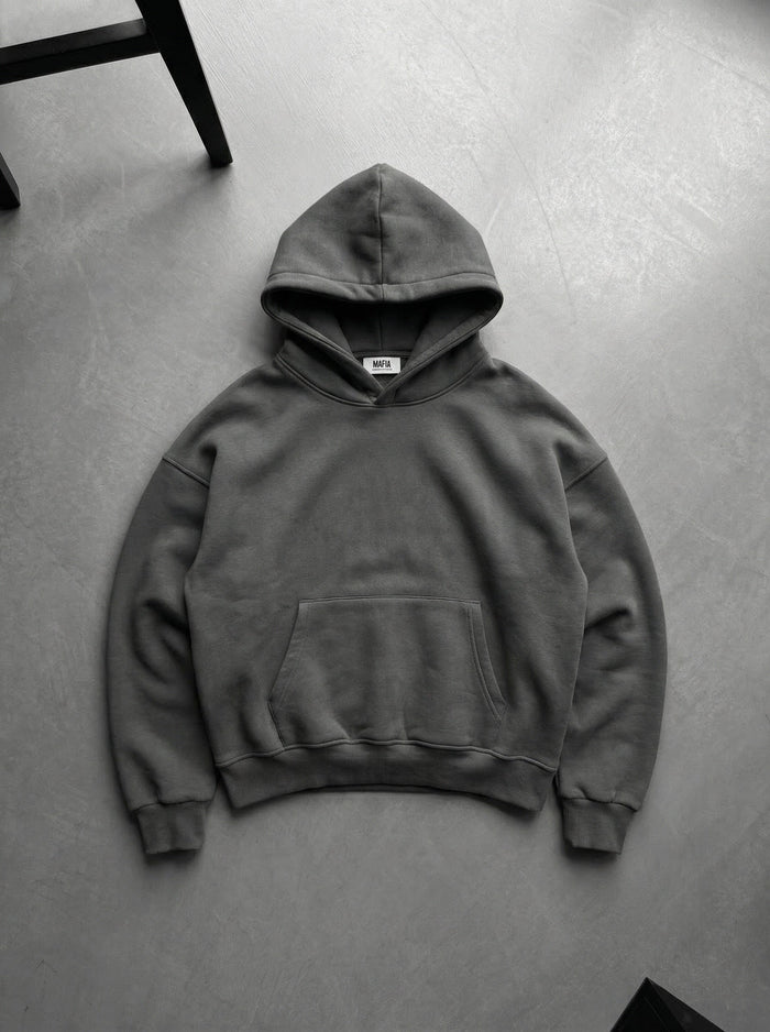 Oversize Basic Hoodie - Antracit