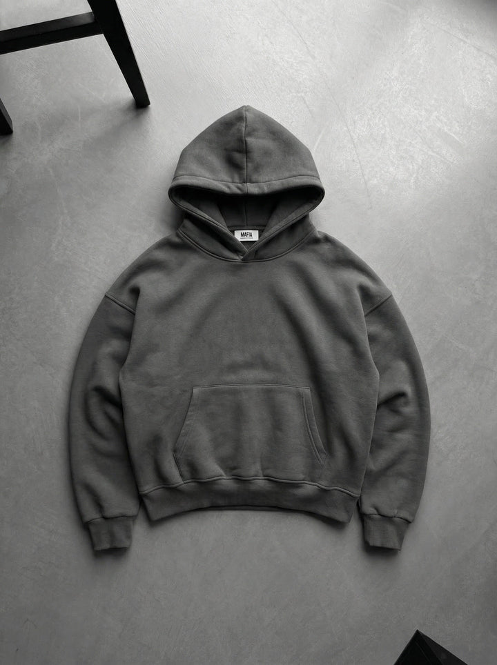 Oversize Basic Hoodie - Antracit