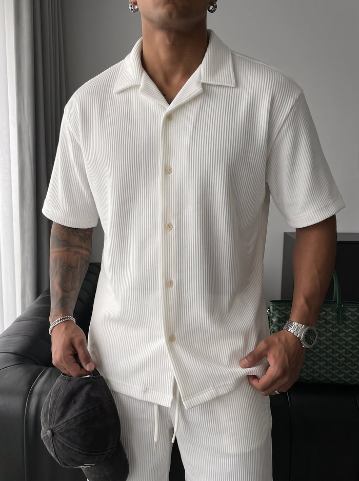 Oversize Cord Skjorta - Vit