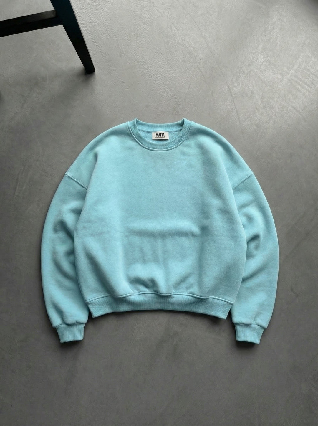 Oversize Basic Tröja - Isblå