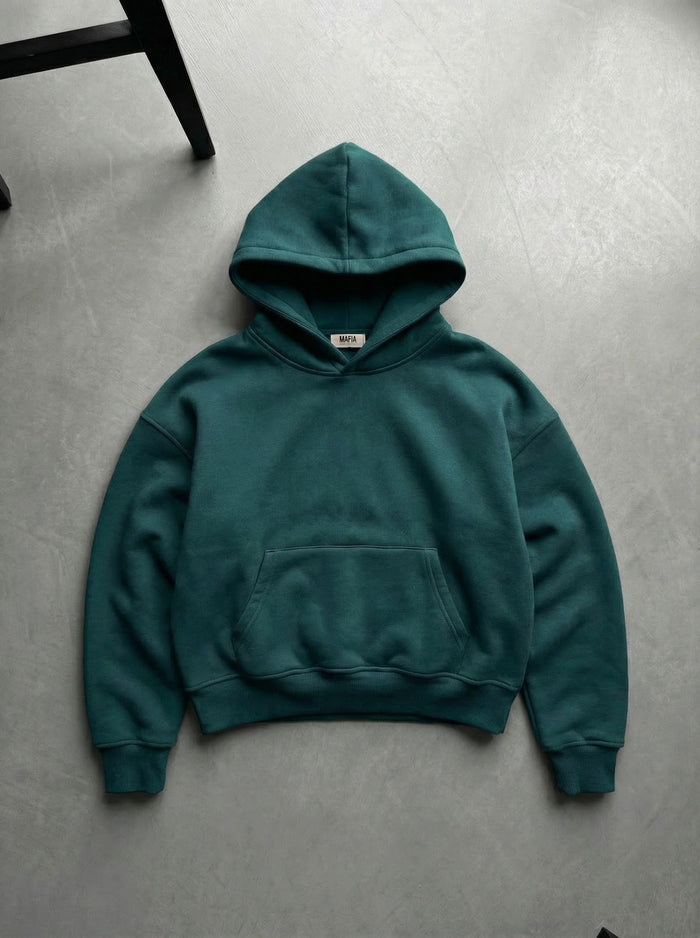 Oversize Basic Hoodie - Havsgrön