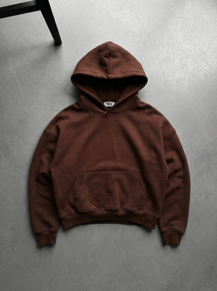 Oversize Basic Hoodie - Chokladbrun