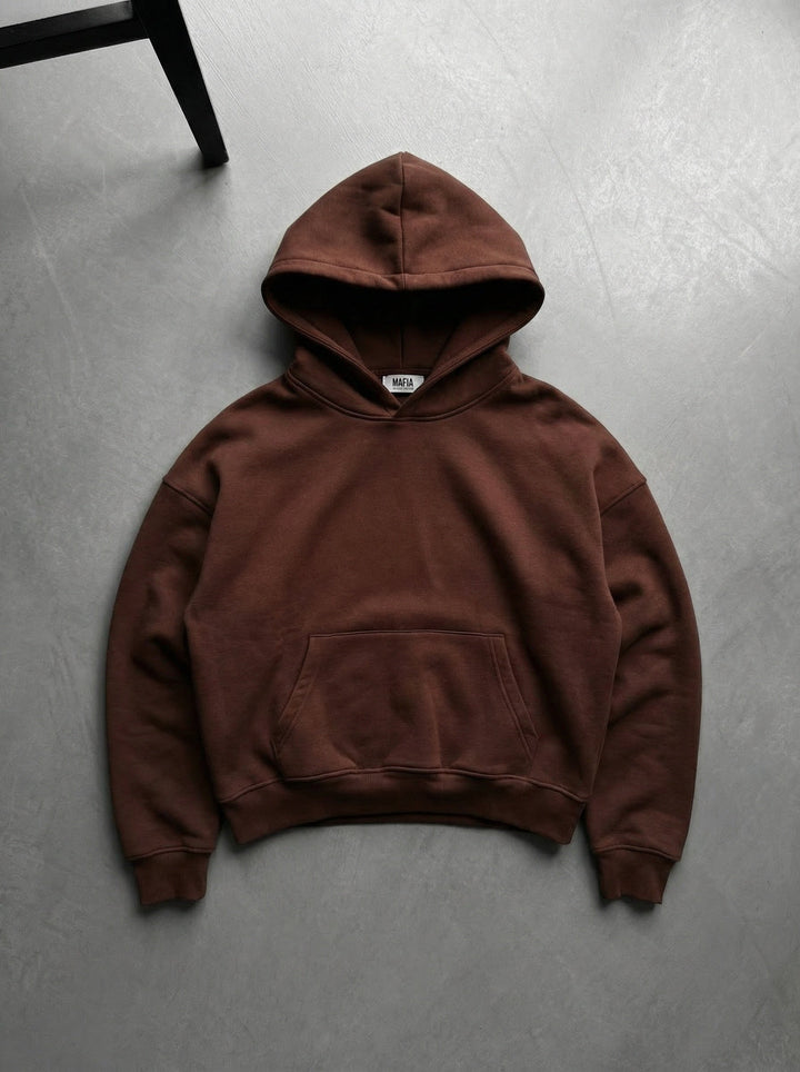 Oversize Basic Hoodie - Chokladbrun