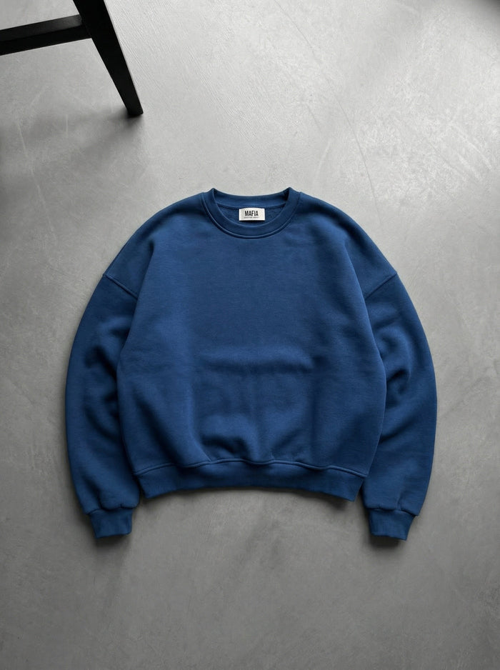 Oversize Basic Tröja - Navy Peony