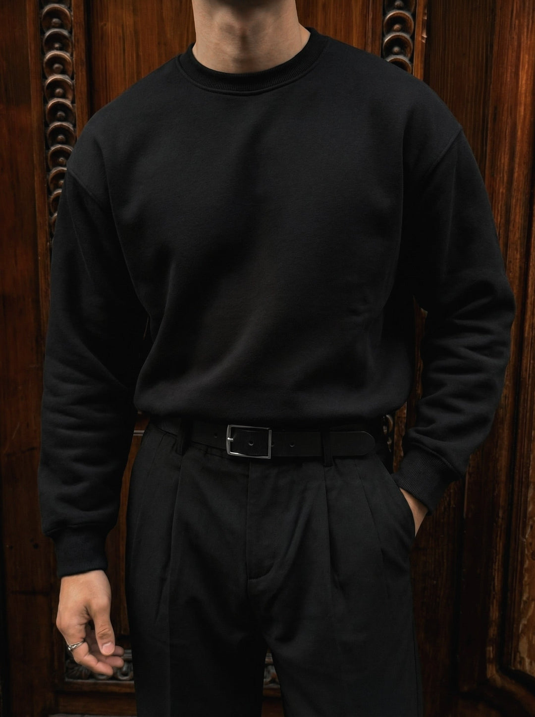Oversize Basic Tröja - Svart