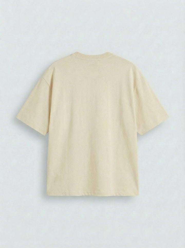 Oversize Basic T-Shirt - Antik Vit