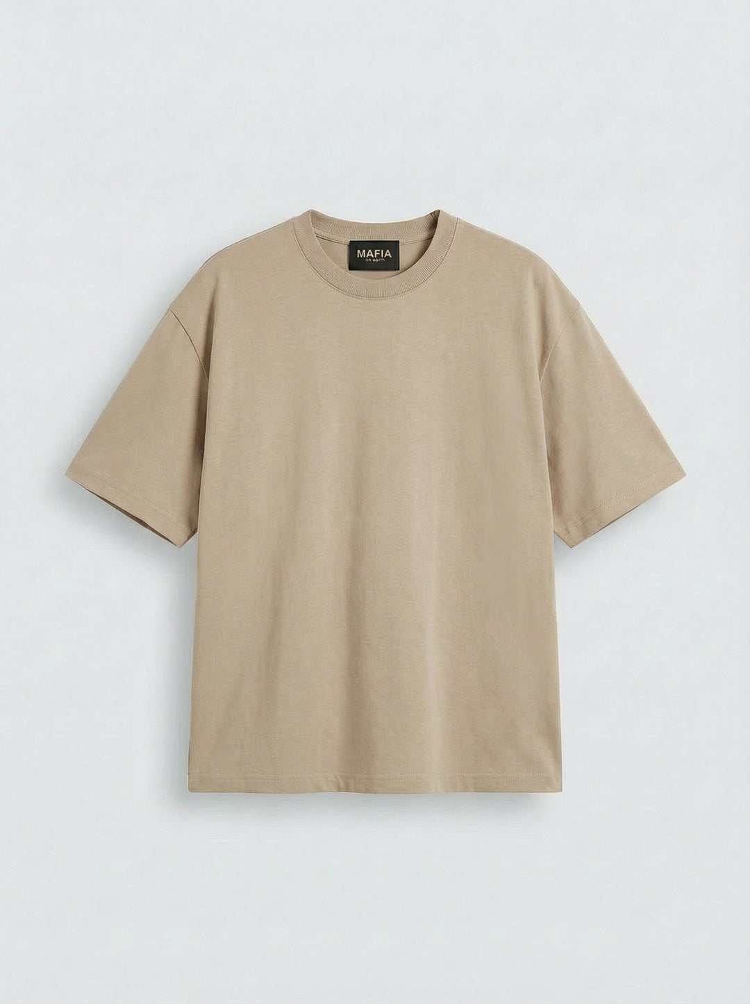 Oversize Basic T-Shirt - Beige