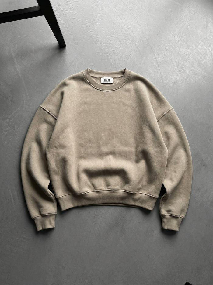 Oversize Basic Sweater - Simply Taupe