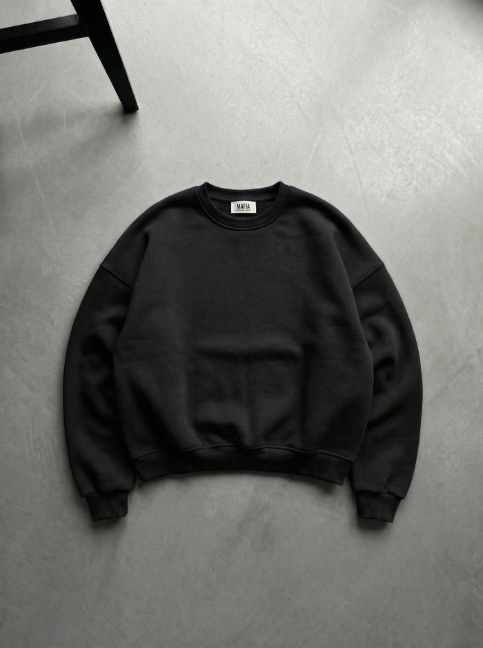 Oversize Basic Tröja - Svart