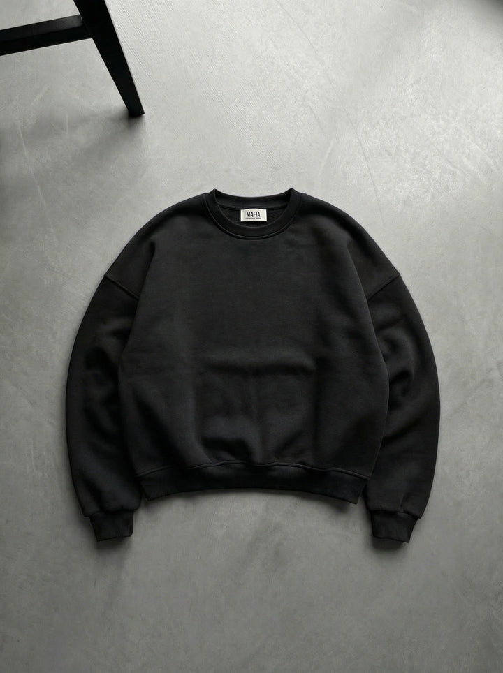 Oversize Basic Tröja - Svart
