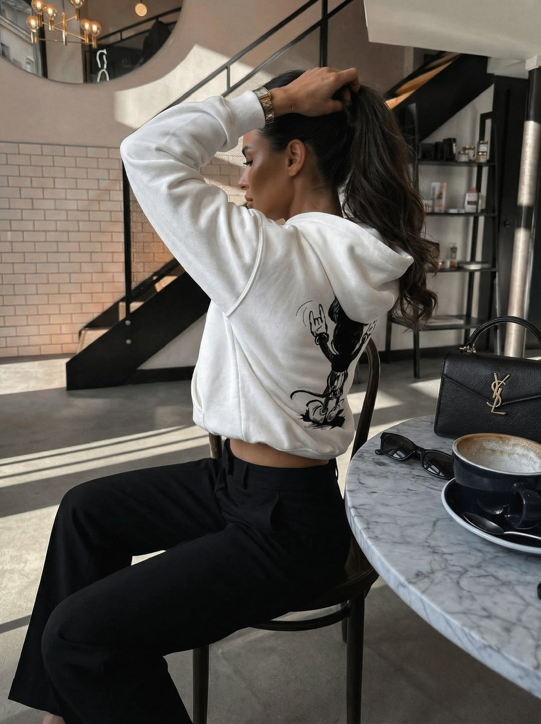 Oversize Musse Hoodie - Vit