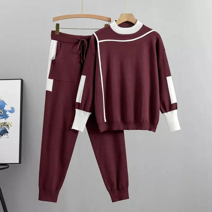 Dam Tvådelat Träningsset med Tröja och Joggers